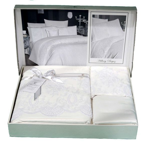 Постільна білизна First Choice V.I.P Satin Moonlight 200 х 220 см Hilary White 1937-14 фото