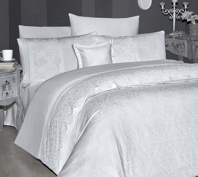 Постільна білизна First Choice V.I.P Satin Moonlight 200 х 220 см Hilary White 1937-14 фото