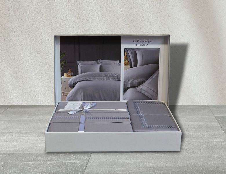 Постельное белье евро First Choice V.I.P Satin Moonlight 200 х 220 см Gomez Quicksilver 40252 фото