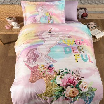 Постільна білизна  First Choice 3D Satin 160&times;220 "Rainbow" 31646 фото