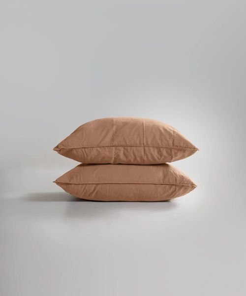 Постільна білизна Limasso Stonewashed Ranforse 200 х 220 см Toast, євро 31346 фото