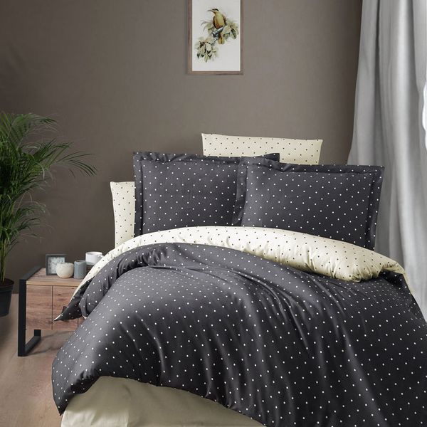 Постельное белье First Choice Cotton Satin 160 х 220 см Point Antracite 31993 фото