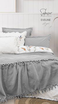 Комплект постельного белья Saheser Stonewashed Eveline 200 х 220 см A.Gri 41647 фото