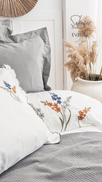 Комплект постільної білизни Saheser Stonewashed Eveline 200 х 220 см A.Gri 41647 фото