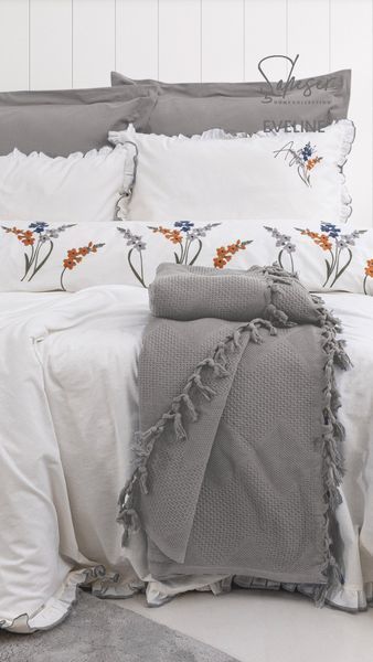 Комплект постільної білизни Saheser Stonewashed Eveline 200 х 220 см A.Gri 41647 фото