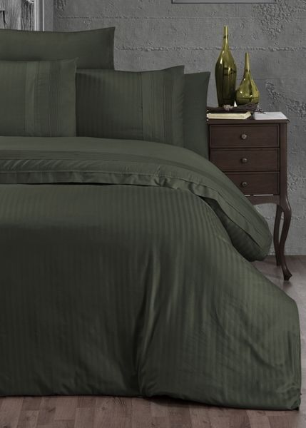 Постельное белье First Choice Gala Dark Green Евро Ranforce Deluxe 200 х 220 см 31313 фото