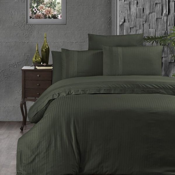Постельное белье First Choice Gala Dark Green Евро Ranforce Deluxe 200 х 220 см 31313 фото