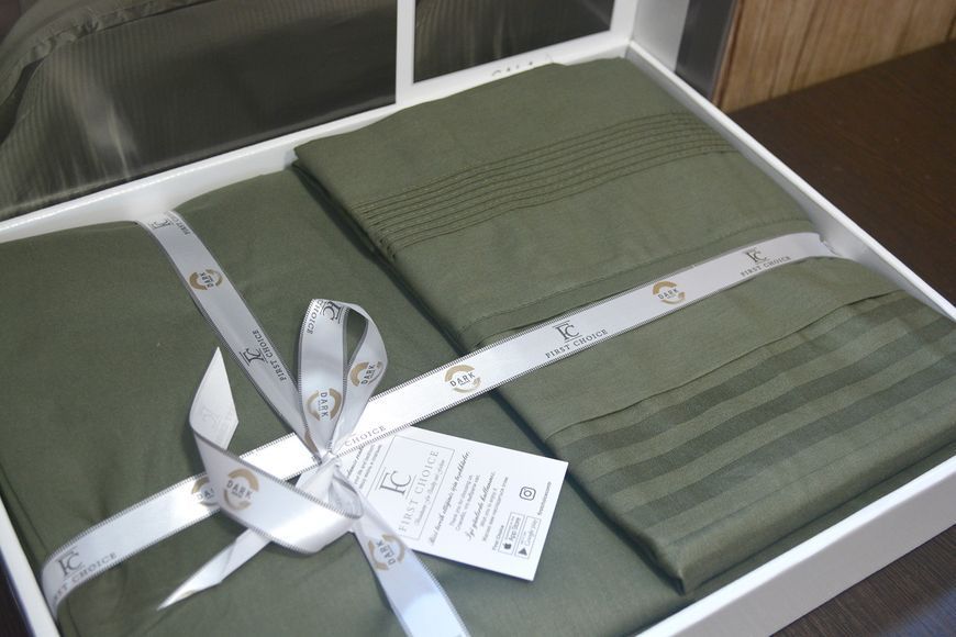Постельное белье First Choice Gala Dark Green Евро Ranforce Deluxe 200 х 220 см 31313 фото