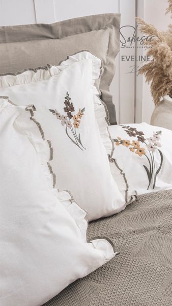 Комплект постільної білизни Saheser Stonewashed Eveline 200 х 220 см Bej 41649 фото