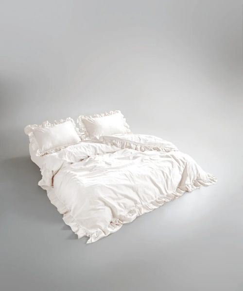 Постільна білизна Limasso Stonewashed Exclusive Ranforse 200 х 220 см Snow White 31450-1 фото