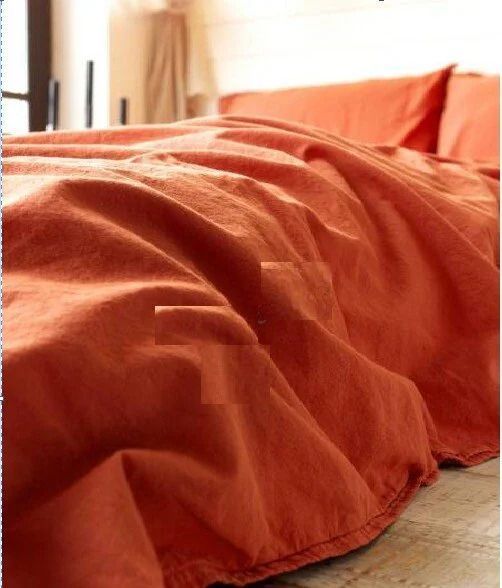 Постільна білизна Limasso Stonewashed Mecca Orange 200х220 Євро , варена бавовна 31353 фото