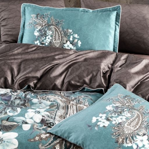 Постільна білизна La Romano Premium Satin 200&times;220 см Leonel Iron, євро 31631 фото