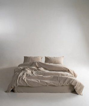Постільна білизна Limasso Stonewashed Ranforse 200х220 Євро Oxford Tan, варена бавовна 31352 фото