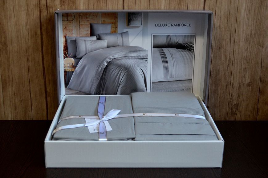 Постільна білизна First Choice Gala Grey Євро Ranforce Deluxe 200 х 220 см  31308 фото