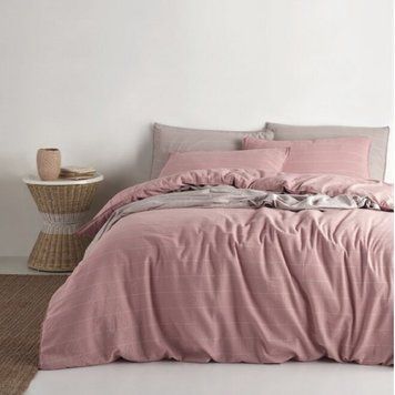Постільна білизна Limasso Stonewashed Ranforse 200 х 220 см Aura Pudra, евро 31869 фото