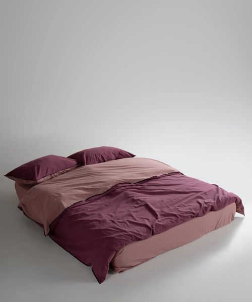 Постільна білизна Limasso Stonewashed Essualte 200 х 220 см Old Rose-Raspberry 40969 фото