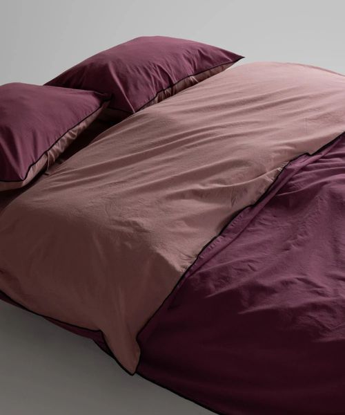 Постільна білизна Limasso Stonewashed Essualte 200 х 220 см Old Rose-Raspberry 40969 фото