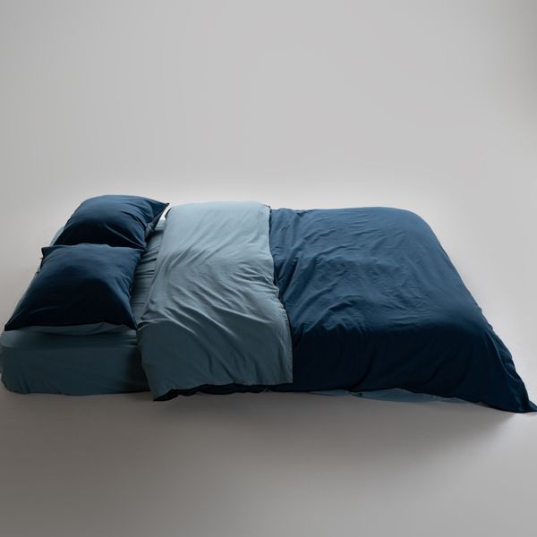Постільна білизна Limasso Stonewashed Essualte 200 х 220 см Akdeniz Mavisi-Dress Blue 40975 фото