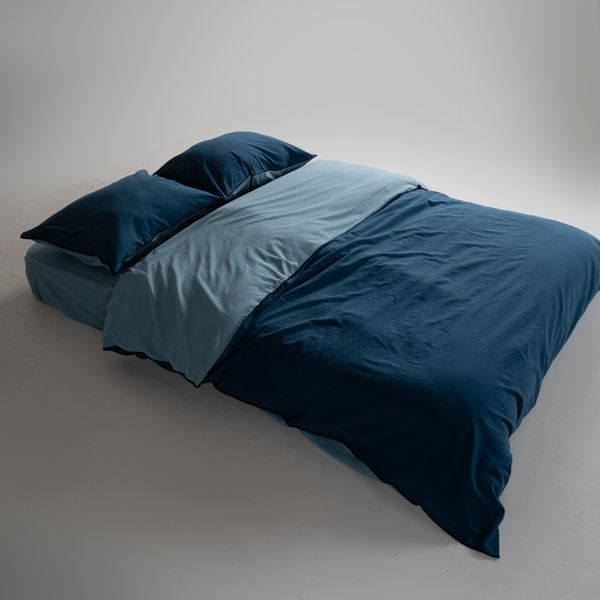 Постільна білизна Limasso Stonewashed Essualte 200 х 220 см Akdeniz Mavisi-Dress Blue 40975 фото