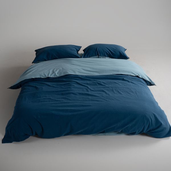 Постільна білизна Limasso Stonewashed Essualte 200 х 220 см Akdeniz Mavisi-Dress Blue 40975 фото