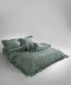 Постельное белье Limasso Stonewashed Exclusive 160 х 220 см семейный Natural Green, с рюшами 40333 фото 2