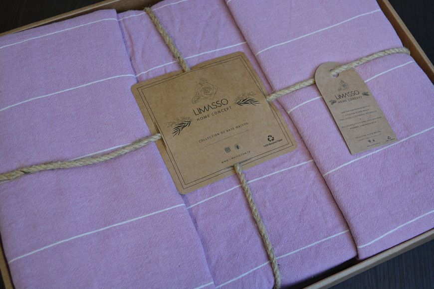Постільна білизна Limasso Stonewashed Ranforse 200 х 220 см Aura Pudra, евро 31869 фото