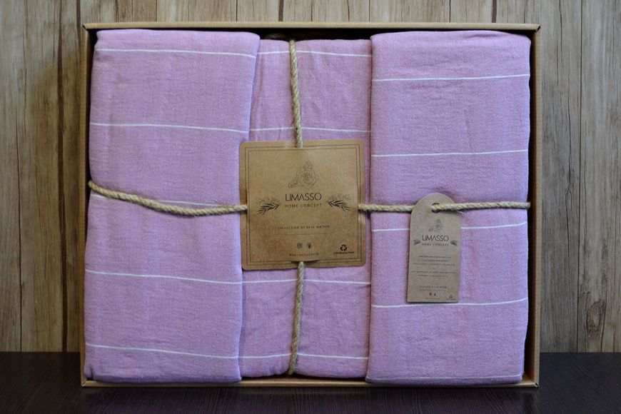 Постільна білизна Limasso Stonewashed Ranforse 200 х 220 см Aura Pudra, евро 31869 фото