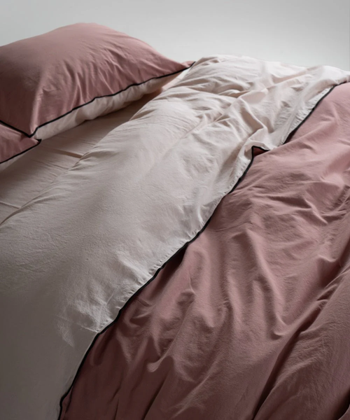 Постільна білизна Limasso Stonewashed Essualte 200 х 220 см Pristine &ndash; Old Rose 40970 фото