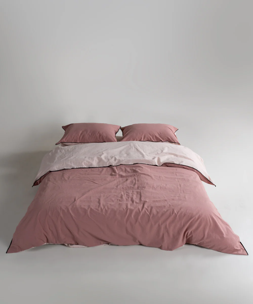 Постільна білизна Limasso Stonewashed Essualte 200 х 220 см Pristine &ndash; Old Rose 40970 фото