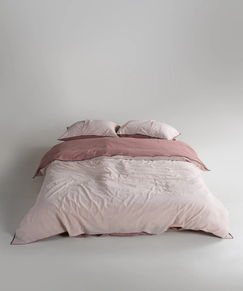 Постільна білизна Limasso Stonewashed Essualte 200 х 220 см Pristine &ndash; Old Rose 40970 фото