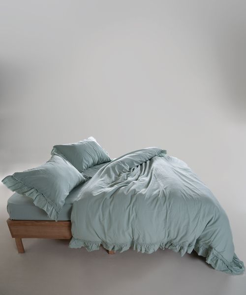 Постільна білизна Limasso Stonewashed Francesca 200 х 220 см Mint 40960 фото