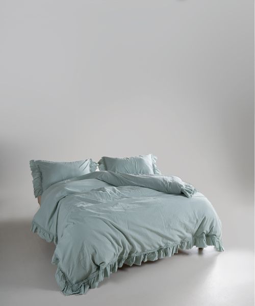 Постільна білизна Limasso Stonewashed Francesca 200 х 220 см Mint 40960 фото