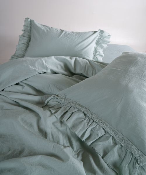 Постільна білизна Limasso Stonewashed Francesca 200 х 220 см Mint 40960 фото