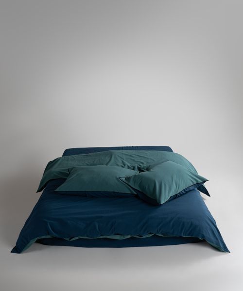 Постільна білизна Limasso Stonewashed Essualte 200 х 220 см Dress Blue-Dark Green 40972 фото