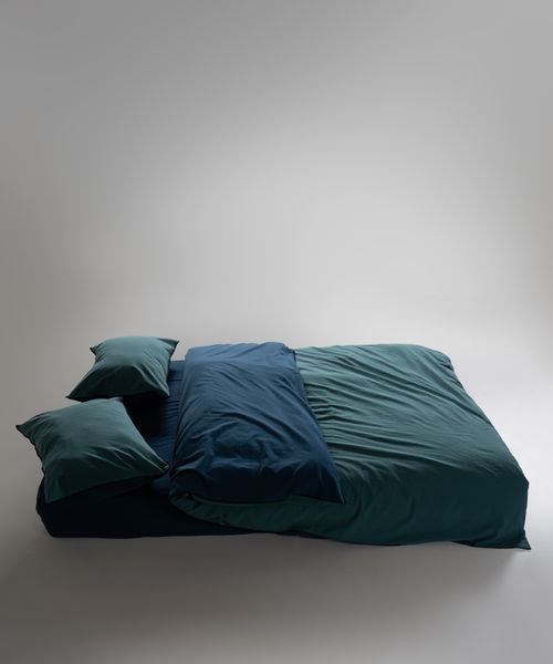 Постільна білизна Limasso Stonewashed Essualte 200 х 220 см Dress Blue-Dark Green 40972 фото