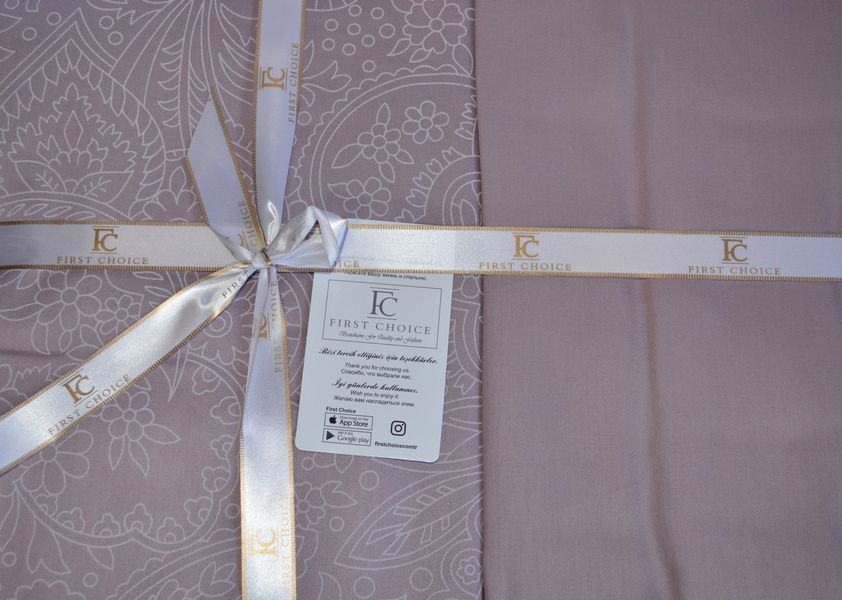 Постельное белье First Choice Cotton Satin 160 х 220см (симейное) "Neva Lavender" 31991 фото