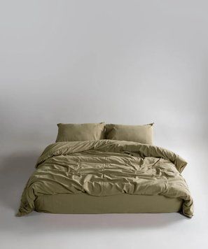 Постельное белье Limasso Stonewashed Ranforse  200 х 220 см Akdeniz Yesili, евро 31564 фото