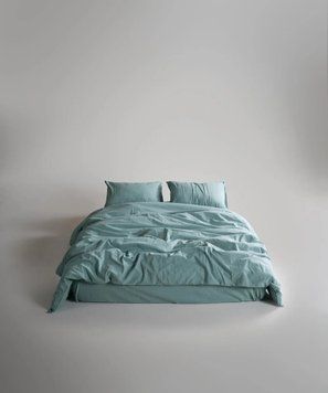 Постельное белье Limasso Stonewashed Ranforse 200х220 евро Mineral Blue, вареный хлопок 31356 фото