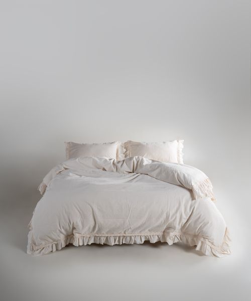 Постільна білизна Limasso Stonewashed Francesca 200 х 220 см Cream 40964 фото