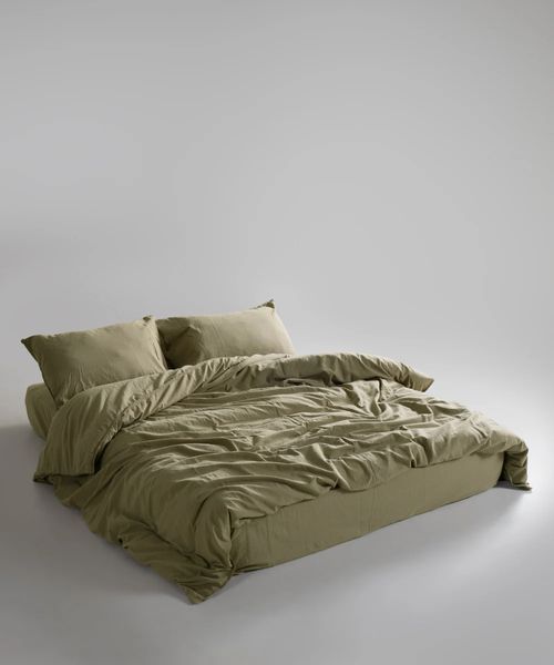 Постільна білизна Limasso Stonewashed Ranforse  200 х 220 см Akdeniz Yesili, эвро 31564 фото