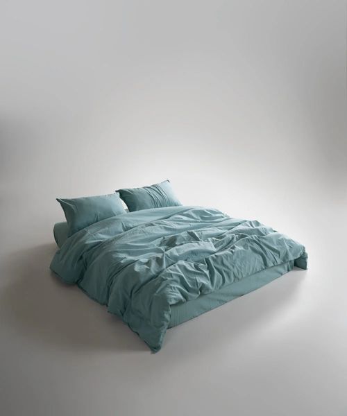 Постільна білизна Limasso Stonewashed Ranforse 200х220 євро Mineral Blue, варена бавовна 31356 фото