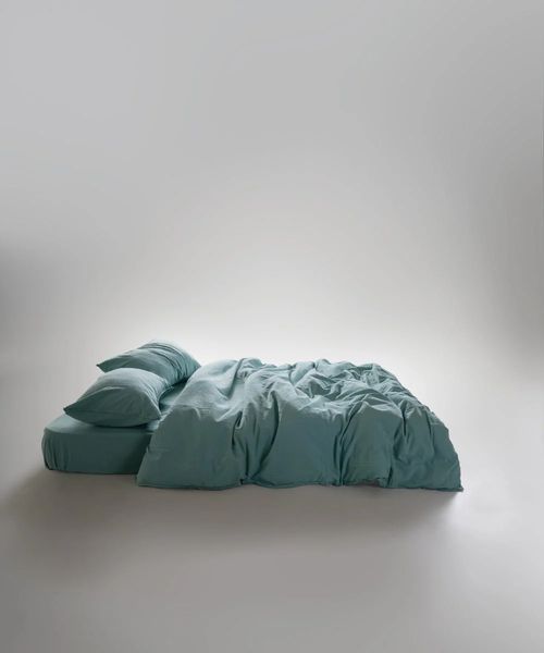 Постільна білизна Limasso Stonewashed Ranforse 200х220 євро Mineral Blue, варена бавовна 31356 фото