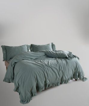 Постельное белье Limasso Stonewashed Francesca 200 х 220 см Natural Green 40962 фото