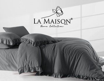 Постельное белье La Maison Stonewashed 200 х 220 см Weens Сharcoal 41157 фото