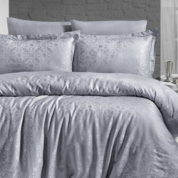 Постільна білизна First Choice Jacquard Satin 200 х 220 см Lamone Grey 1939-22 фото