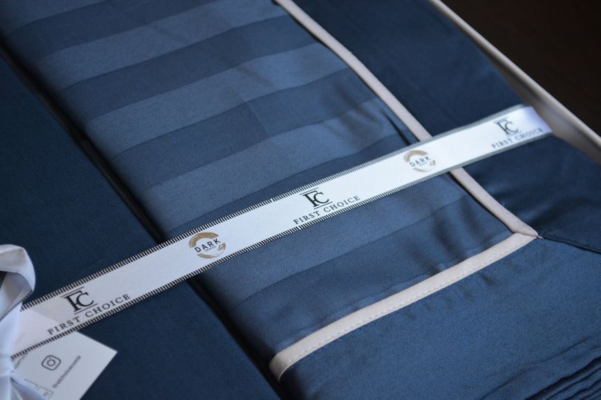 Постільна білизна First Choice Novel Line Denim Євро Deluxe Satin 200 х 220 см  31567 фото