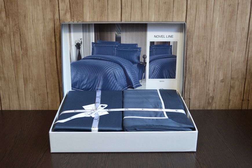 Постільна білизна First Choice Deluxe Satin 160 х 220 см Novel Line Denim 31566 фото