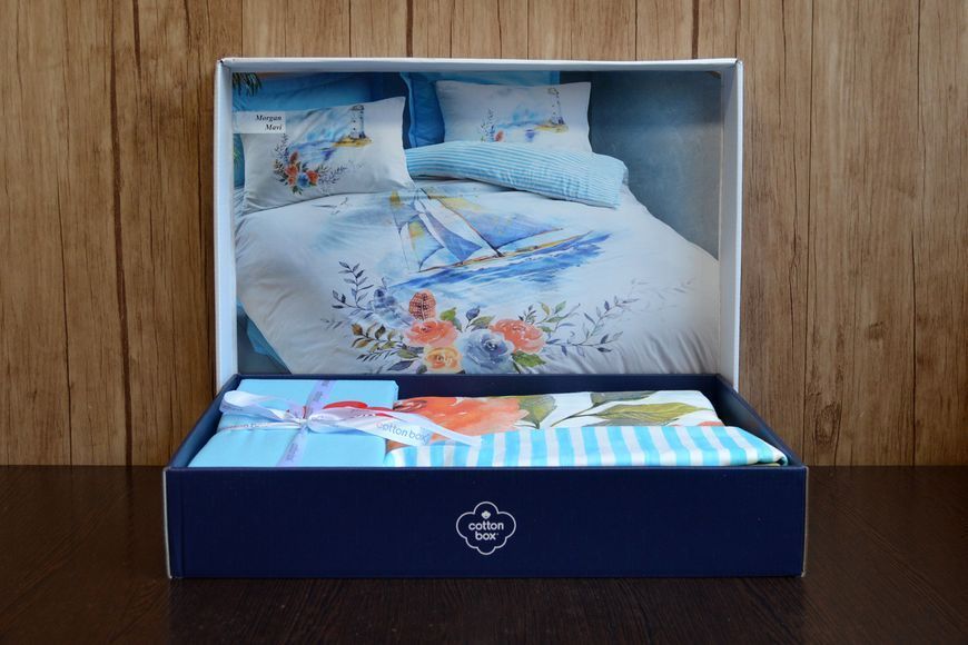 Комплект постельного белья ТМ Cotton Box "Morgan Mavi Maritime" Полуторный 50х70 31650 фото