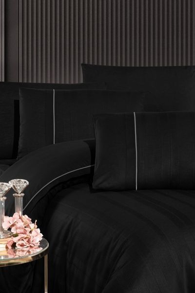 Постільна білизна First Choice Ranforce Deluxe DARK 200 х 220 см євро Fredan Black 40291 фото