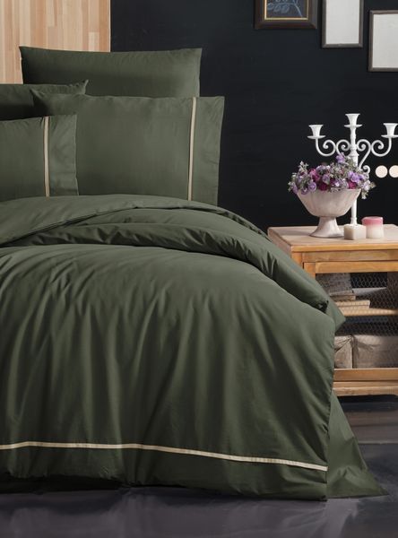 Постельное белье First Choice Alisa Green Евро Ranforce Deluxe 200 х 220 см 31289 фото